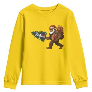 Believe Bigfoot Christmas Youth Sweatshirt Sasquatch Holiday Gift TS12 Daisy Print Your Wear