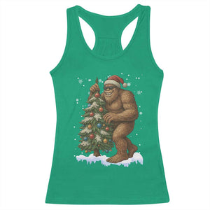 Funny Christmas Racerback Tank Top Bigfoot Decorating Xmas Tree Gift TS12 Irish Green Print Your Wear