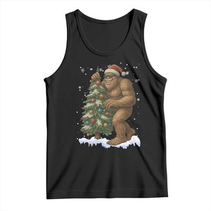 Funny Christmas Tank Top Bigfoot Decorating Xmas Tree Gift TS12 Black Print Your Wear