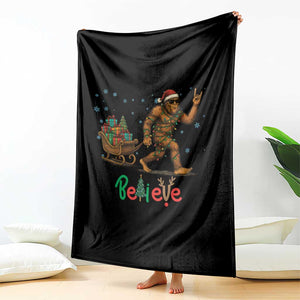 Bigfoot Christmas Throw Blanket Believe Funny Holiday Gift TS12 Print Your Wear