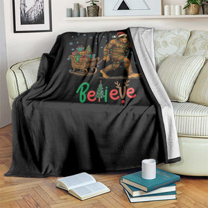 Bigfoot Christmas Throw Blanket Believe Funny Holiday Gift TS12 Print Your Wear