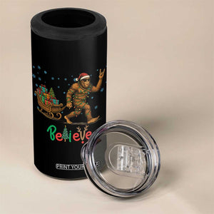 Bigfoot Christmas 4 in 1 Can Cooler Tumbler Believe Funny Holiday Gift TS12 Print Your Wear