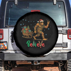 Bigfoot Christmas Spare Tire Cover Believe Funny Holiday Gift TS12 No hole Black Print Your Wear