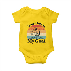 Your Hole Is My Goal Baby Onesie Funny Golf Gift TS12 Daisy Print Your Wear