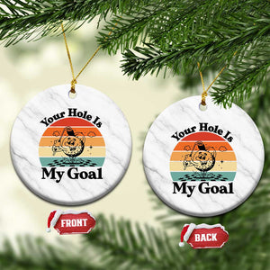 Your Hole Is My Goal Ceramic Ornament Funny Golf Gift TS12 1pc White Marble Print Your Wear