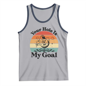Your Hole Is My Goal Tank Top Funny Golf Gift TS12 Athletic Heather Navy Print Your Wear