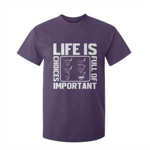 Life Is Full Of Important Choices T Shirt For Kid Golf Lover Gift TS12 Purple Print Your Wear