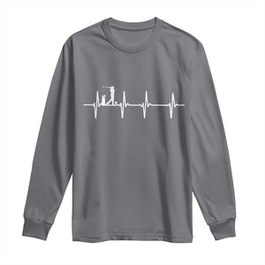 Golf Heartbeat Long Sleeve Shirt Funny Sport Lover Gift TS12 Charcoal Print Your Wear