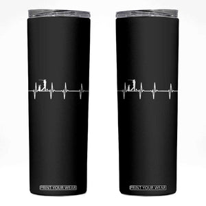 Golf Heartbeat Skinny Tumbler Funny Sport Lover Gift TS12 Black Print Your Wear