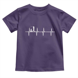 Golf Heartbeat Toddler T Shirt Funny Sport Lover Gift TS12 Purple Print Your Wear
