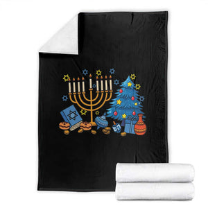 Interfaith Christmas Hanukkah Throw Blanket Celebration Festival Of Lights Gift TS12 Black Print Your Wear