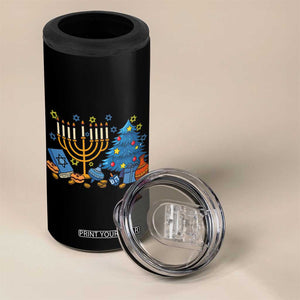 Interfaith Christmas Hanukkah 4 in 1 Can Cooler Tumbler Celebration Festival Of Lights Gift TS12 Print Your Wear
