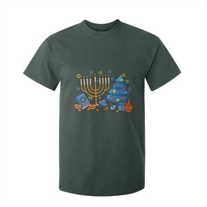 Interfaith Christmas Hanukkah T Shirt For Kid Celebration Festival Of Lights Gift TS12 Dark Forest Green Print Your Wear