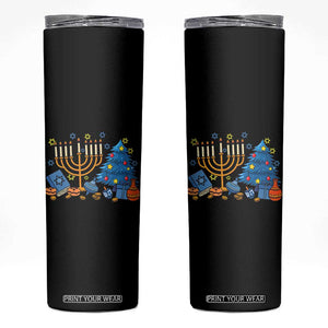 Interfaith Christmas Hanukkah Skinny Tumbler Celebration Festival Of Lights Gift TS12 Black Print Your Wear