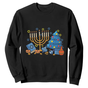 Interfaith Christmas Hanukkah Sweatshirt Celebration Festival Of Lights Gift TS12 Black Print Your Wear