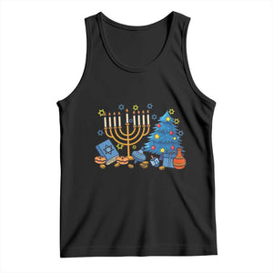 Interfaith Christmas Hanukkah Tank Top Celebration Festival Of Lights Gift TS12 Black Print Your Wear