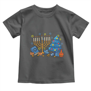 Interfaith Christmas Hanukkah Toddler T Shirt Celebration Festival Of Lights Gift TS12 Dark Heather Print Your Wear