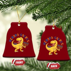 Funny Hanukkah Dinosaur Celebration Festival Of Lights Gift Ceramic Ornament Menorasaurus TS12 Print Your Wear