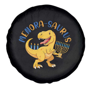 Funny Hanukkah Dinosaur Celebration Festival Of Lights Gift Spare Tire Cover Menorasaurus TS12 Print Your Wear
