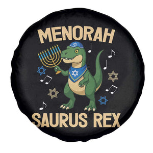 Funny Hanukkah Dinosaur Lover Spare Tire Cover Menorasaurus Rex Festival Of Lights Gift TS12 Print Your Wear