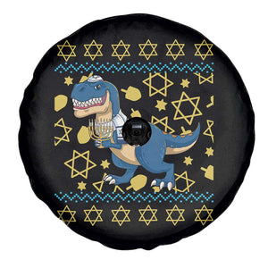 Funny Hanukkah Dinosaur Lover Ugly Sweater Spare Tire Cover Festival Of Lights Gift TS12 Print Your Wear