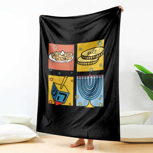 Hanukkah Throw Blanket Festival Of Lights Dreidel Menorah Candle Star Gift TS12 Print Your Wear