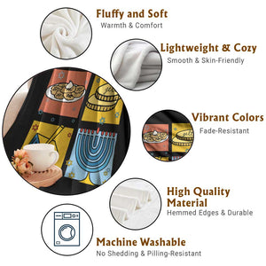 Hanukkah Throw Blanket Festival Of Lights Dreidel Menorah Candle Star Gift TS12 Print Your Wear