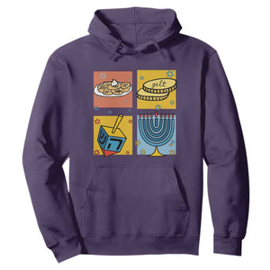 Hanukkah Hoodie Festival Of Lights Dreidel Menorah Candle Star Gift TS12 Purple Print Your Wear