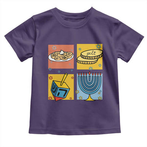 Hanukkah Toddler T Shirt Festival Of Lights Dreidel Menorah Candle Star Gift TS12 Purple Print Your Wear