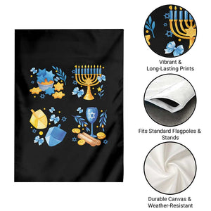 Hanukkah Celebration Garden Flag Menorah Star Of David Candle Dreidel Gift TS12 Print Your Wear