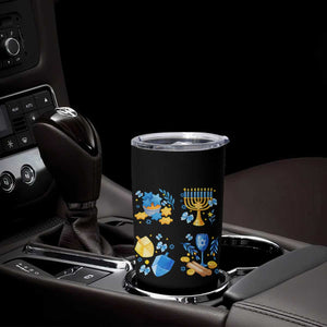 Hanukkah Celebration Tumbler Cup Menorah Star Of David Candle Dreidel Gift TS12 Print Your Wear