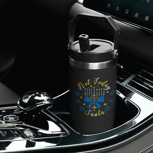 Coquette Hanukkah Menorah Bow Flip Straw Tumbler Not Today Santa Jewish Holiday Gift TS12 Print Your Wear