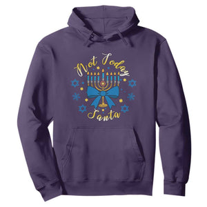 Coquette Hanukkah Menorah Bow Hoodie Not Today Santa Jewish Holiday Gift TS12 Purple Print Your Wear