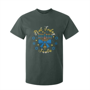 Coquette Hanukkah Menorah Bow T Shirt For Kid Not Today Santa Jewish Holiday Gift TS12 Dark Forest Green Print Your Wear
