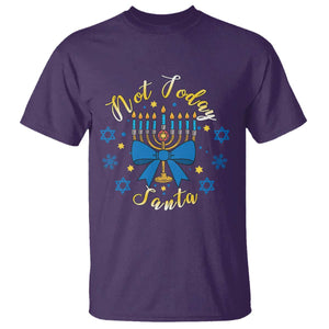 Coquette Hanukkah Menorah Bow T Shirt Not Today Santa Jewish Holiday Gift TS12 Purple Print Your Wear