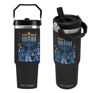 In My Hanukkah Era Flip Straw Tumbler Festival Of Lights Gift TS12 One Size: 30 oz Black Print Your Wear