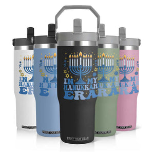 In My Hanukkah Era Flip Straw Tumbler Festival Of Lights Gift TS12 Print Your Wear