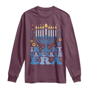 In My Hanukkah Era Long Sleeve Shirt Festival Of Lights Gift TS12 Maroon Print Your Wear