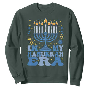 In My Hanukkah Era Sweatshirt Festival Of Lights Gift TS12 Dark Forest Green Print Your Wear