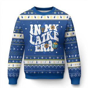 Chanukkah Jewish Holiday Gift Hanukkah Ugly Sweater In My Latke Era TS12 Blue White Print Your Wear