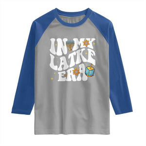 Hanukkah Jewish Holiday Gift Raglan Shirt In My Latke Era TS12 Sport Gray Royal Print Your Wear