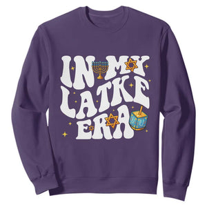 Hanukkah Jewish Holiday Gift Sweatshirt In My Latke Era TS12 Purple Print Your Wear