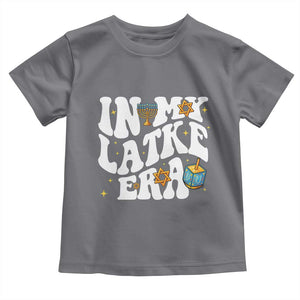Hanukkah Jewish Holiday Gift Toddler T Shirt In My Latke Era TS12 Charcoal Print Your Wear
