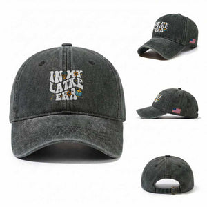 Hanukkah Jewish Holiday Gift Washed Cotton Baseball Cap In My Latke Era TS12 Washed Cap Universal Fit Dark Green Print Your Wear
