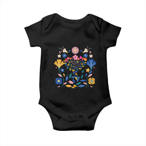 Hanukkah Floral Menorah Baby Onesie Jewish Gift For Women TS12 Black Print Your Wear