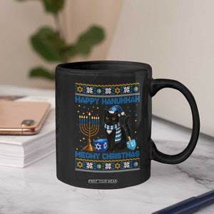 Hanukkah Cat Lover Gifts Coffee Mug Happy Hanukkah Meowy Christmas TS12 Print Your Wear
