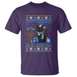 Hanukkah Cat Lover Gifts T Shirt Happy Hanukkah Meowy Christmas TS12 Purple Print Your Wear