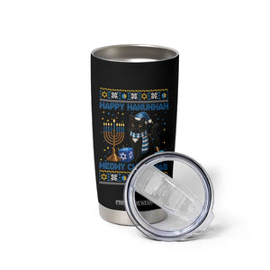 Hanukkah Cat Lover Gifts Tumbler Cup Happy Hanukkah Meowy Christmas TS12 Print Your Wear
