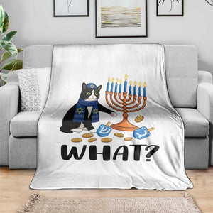 Funny Black Cat Chaos Hanukkah Menorah Gift Throw Blanket TS12 Print Your Wear