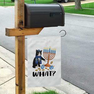 Funny Black Cat Chaos Hanukkah Menorah Gift Garden Flag TS12 Print Your Wear